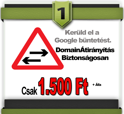 Domain átirányítás = google büntetés?